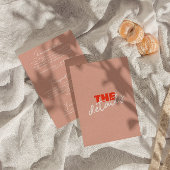  kleurrijke Retro Bold Modern Wedding Details Informatiekaartje