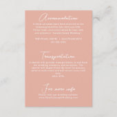  kleurrijke Retro Bold Modern Wedding Details Informatiekaartje (Voorkant)