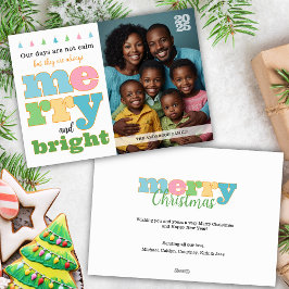 Kleurrijke Retro Bold Typografie Vrolijk en Helder Feestdagenkaart