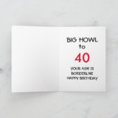 Kleurrijke Retro Border Collie Pop Art 40e Verjaar Kaart (Binnen)