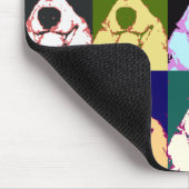 Kleurrijke Retro Border Collie Pop Art Muismat (Hoek)