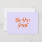 Kleurrijke Retro Bright Bold Funky Moderne Bruilof RSVP Kaartje (Achterkant)