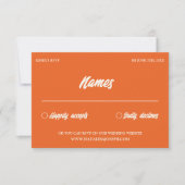 Kleurrijke Retro Bright Bold Funky Moderne Bruilof RSVP Kaartje (Voorkant)