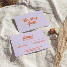 Kleurrijke Retro Bright Bold Funky Moderne Bruilof RSVP Kaartje