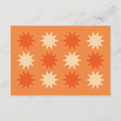 Kleurrijke Retro Bright & Bold Wedding Details Informatiekaartje (Achterkant)