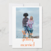 Kleurrijke Retro Bright Fun  Schattigee bruiloft Kaart (Achterkant)