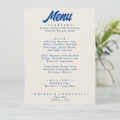 Kleurrijke Retro Bright Funky Modern Dinner Bruilo Menu (Staand voorkant)