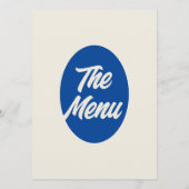 Kleurrijke Retro Bright Funky Modern Dinner Bruilo Menu (Achterkant)