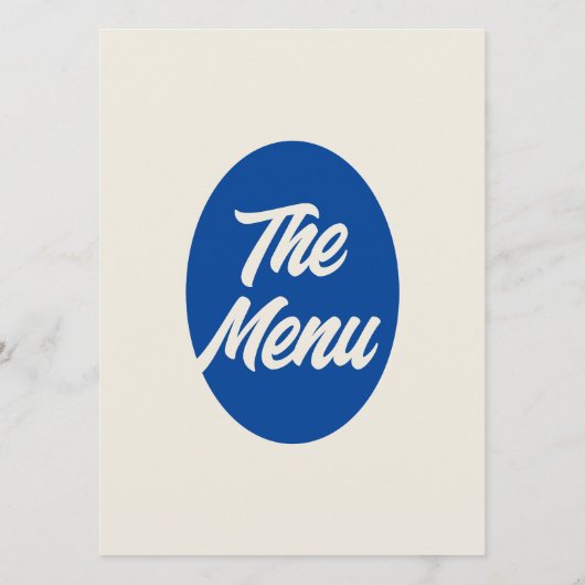 Kleurrijke Retro Bright Funky Modern Dinner Bruilo Menu (Achterkant)