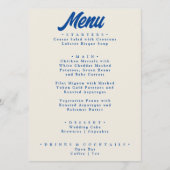 Kleurrijke Retro Bright Funky Modern Dinner Bruilo Menu (Voorkant)