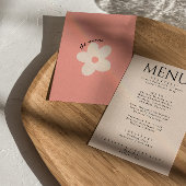 Kleurrijke Retro Bright Funky Modern Dinner Bruilo Menu
