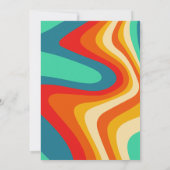 Kleurrijke retro bruiloft kaart (Achterkant)