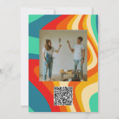 Kleurrijke retro bruiloft met foto kaart (Achterkant)