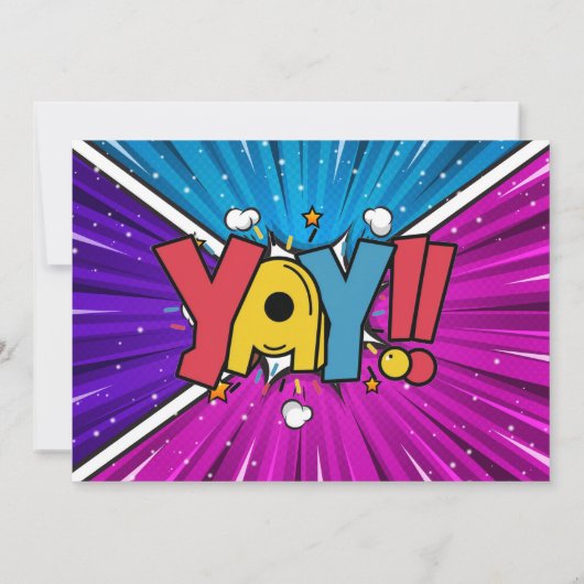 Kleurrijke Retro Cartoon Comic Superhero Halloween Kaart (Achterkant)