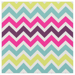 Kleurrijke Retro Chevron Patroon Stof