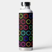 Kleurrijke Retro Cirkels Waterfles (Rechts)