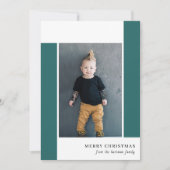 Kleurrijke Retro Citrus & Bloemige Turquoise Kerst Feestdagenkaart (Voorkant)