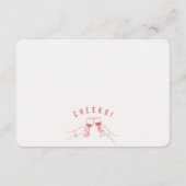 Kleurrijke Retro Cocktail Bach Party Panties Invoe Informatiekaartje (Achterkant)