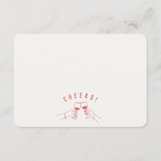 Kleurrijke Retro Cocktail Party Details Invoegen Informatiekaartje (Achterkant)