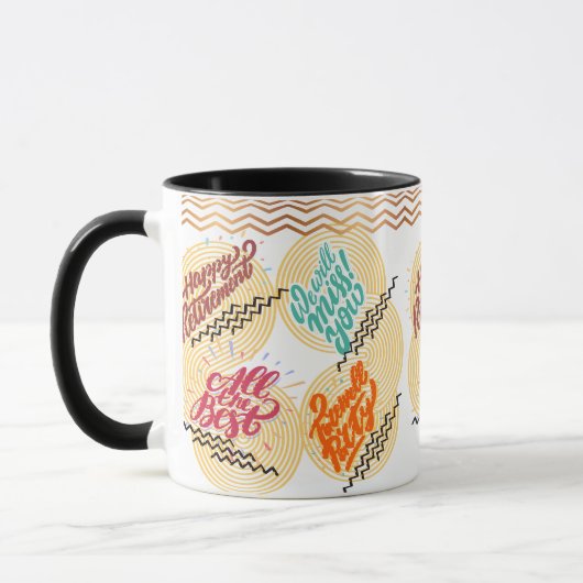 Kleurrijke Retro Cookie Gift Cup voor waardering Mok (Links)