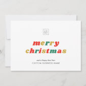 Kleurrijke Retro Custom Logo Holiday Kaart (Voorkant)