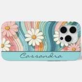 kleurrijke Retro Daisy Flower Power Naam Case-Mate iPhone Case (Achterkant (horizontaal))