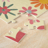 Kleurrijke Retro Daisy Flowers puzzel (Zijkant)