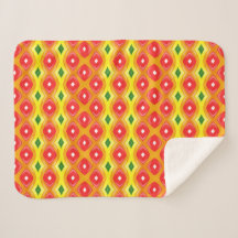 Kleurrijke retro diamant strepen patroon