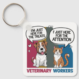 Kleurrijke Retro  Dierenartsencadeau Sleutelhanger