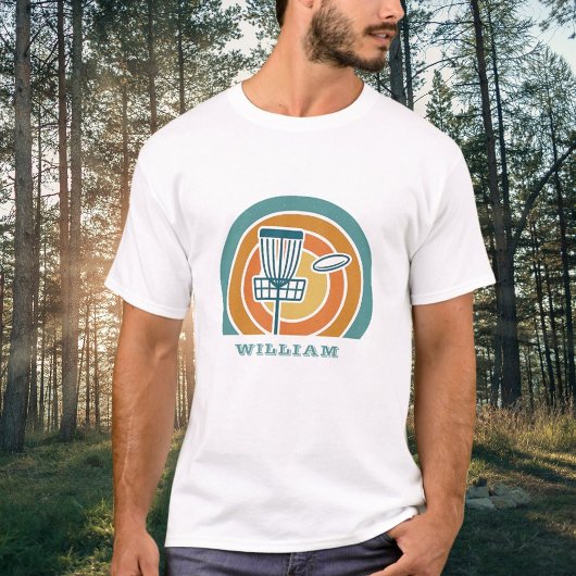 Kleurrijke Retro Disc Golf T-shirt