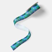 Kleurrijke Retro Disco Glitters Satijnen Lint (Achterkant)