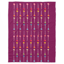 Kleurrijke Retro Dot Patroon Gooi Bla Fleece Blank