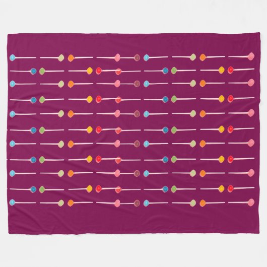 Kleurrijke Retro Dot Patroon Gooi Bla Fleece Blank (Voorkant (Horizontaal))