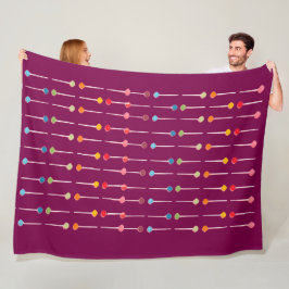 Kleurrijke Retro Dot Patroon Gooi Bla Fleece Blank Deken
