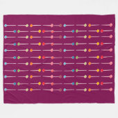 Kleurrijke Retro Dot Patroon Gooi Bla Fleece Blank Deken (Voorkant (Horizontaal))