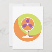 Kleurrijke Retro Elektrische Fan Zomer Pop Art Kaart (Voorkant)