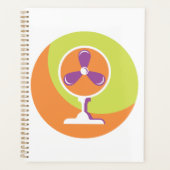 Kleurrijke Retro Elektrische Fan Zomer Pop Art Planner (Voorkant)