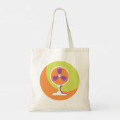 Kleurrijke Retro Elektrische Fan Zomer Pop Art Tote Bag (Achterkant)