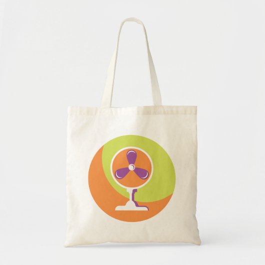 Kleurrijke Retro Elektrische Fan Zomer Pop Art Tote Bag (Voorkant)