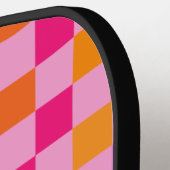 Kleurrijke Retro Esthetisch Gecontroleerd Patroon  Pickleball Paddle (Links Detail)