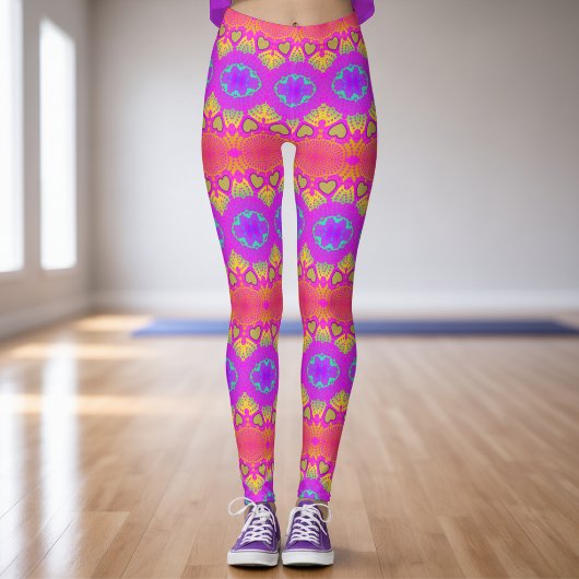 Kleurrijke Retro Festival Leggings