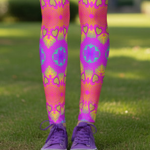 Kleurrijke Retro Festival Leggings
