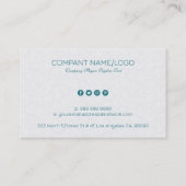 Kleurrijke Retro Floral Cat & White Damkers Visitekaartje (Achterkant)