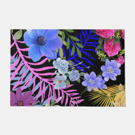 Kleurrijke Retro Floral Fern Bontanical gebladerte Deurmat