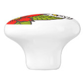 Kleurrijke Retro Floral Keramische Knop (Zijkant)