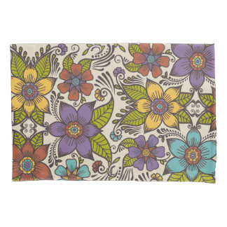 Kleurrijke Retro Floral Kussensloop
