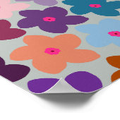 Kleurrijke Retro Floral Poster (Hoek)