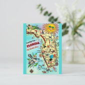 Kleurrijke Retro Florida Ansichtkaart  Briefkaart (Staand voorkant)