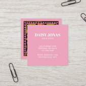 Kleurrijke Retro Flower Patterns Visitekaartje