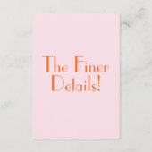 Kleurrijke Retro Fun Schattigee bruiloft Details Informatiekaartje (Achterkant)